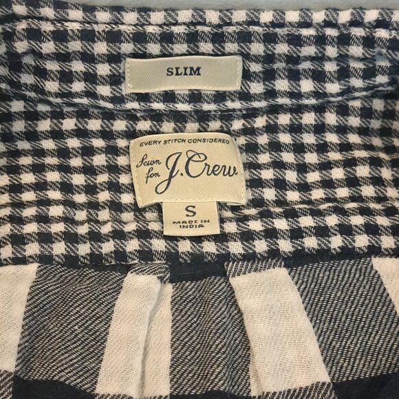 J. Crew Men's Small Slim Fit Double-Weave Plaid Button Down Shirt Style AI327 - Picture 2 of 15